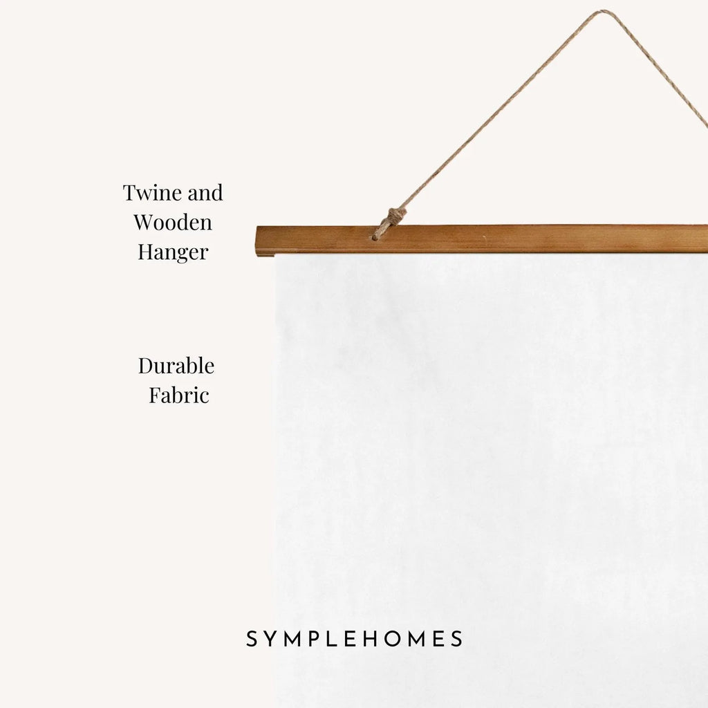 Abstract Blue Geometric Tapestry – Modern Boho & Scandi Wall Hanging