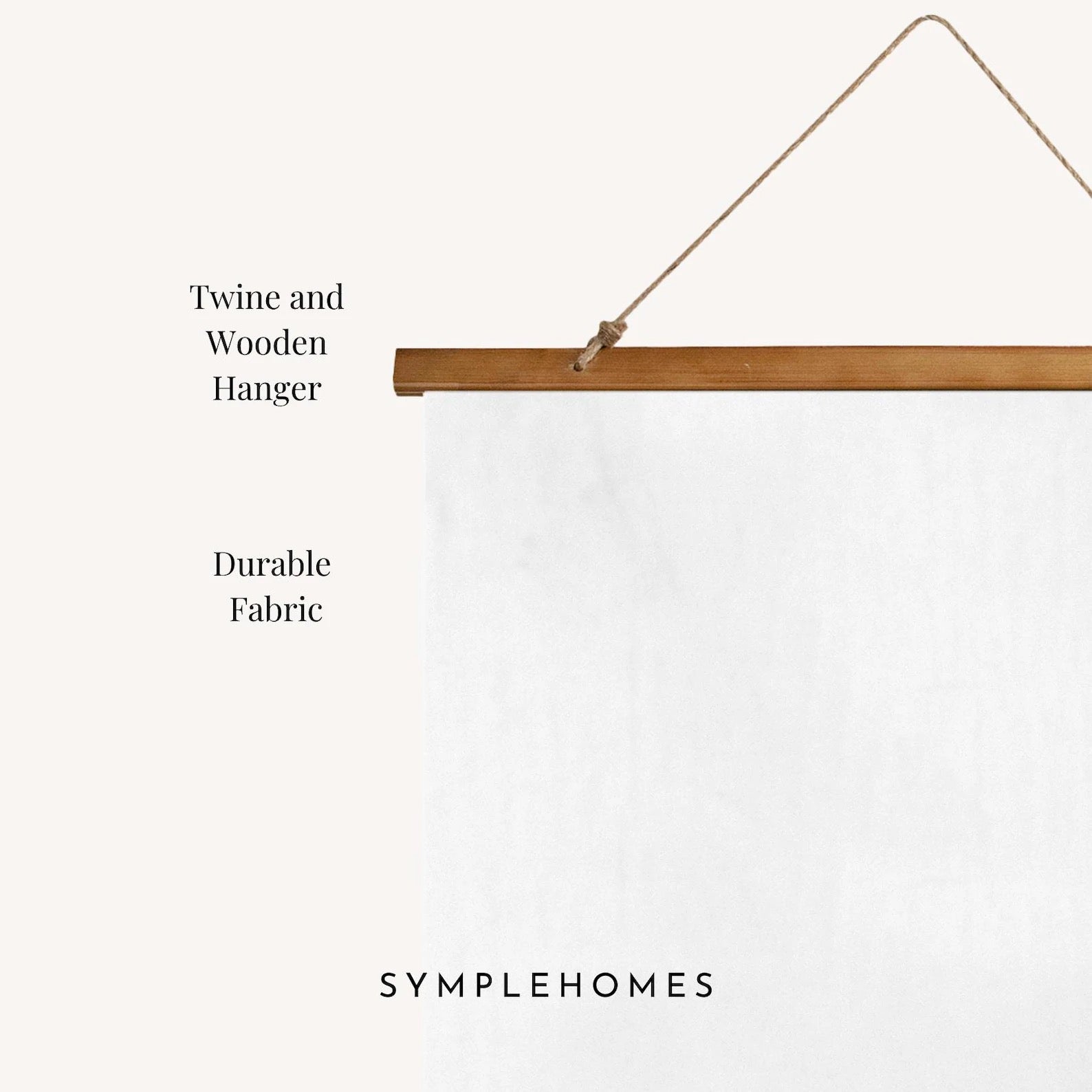 Abstract Waterfall Art Tapestry with Wooden Hanger - Modern Contemporary Wall Hanging