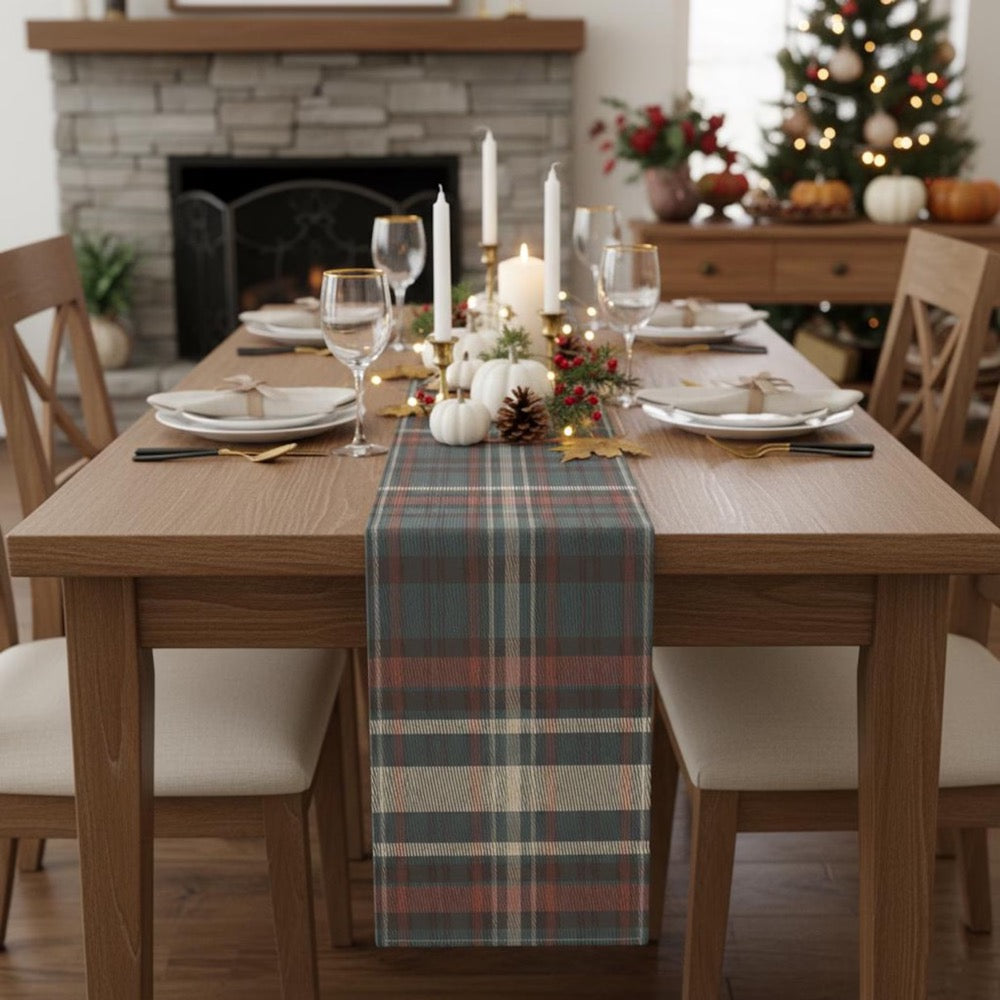 Classic Tartan Table Runner - Ralph Lauren Christmas Style - 2 Sizes Available