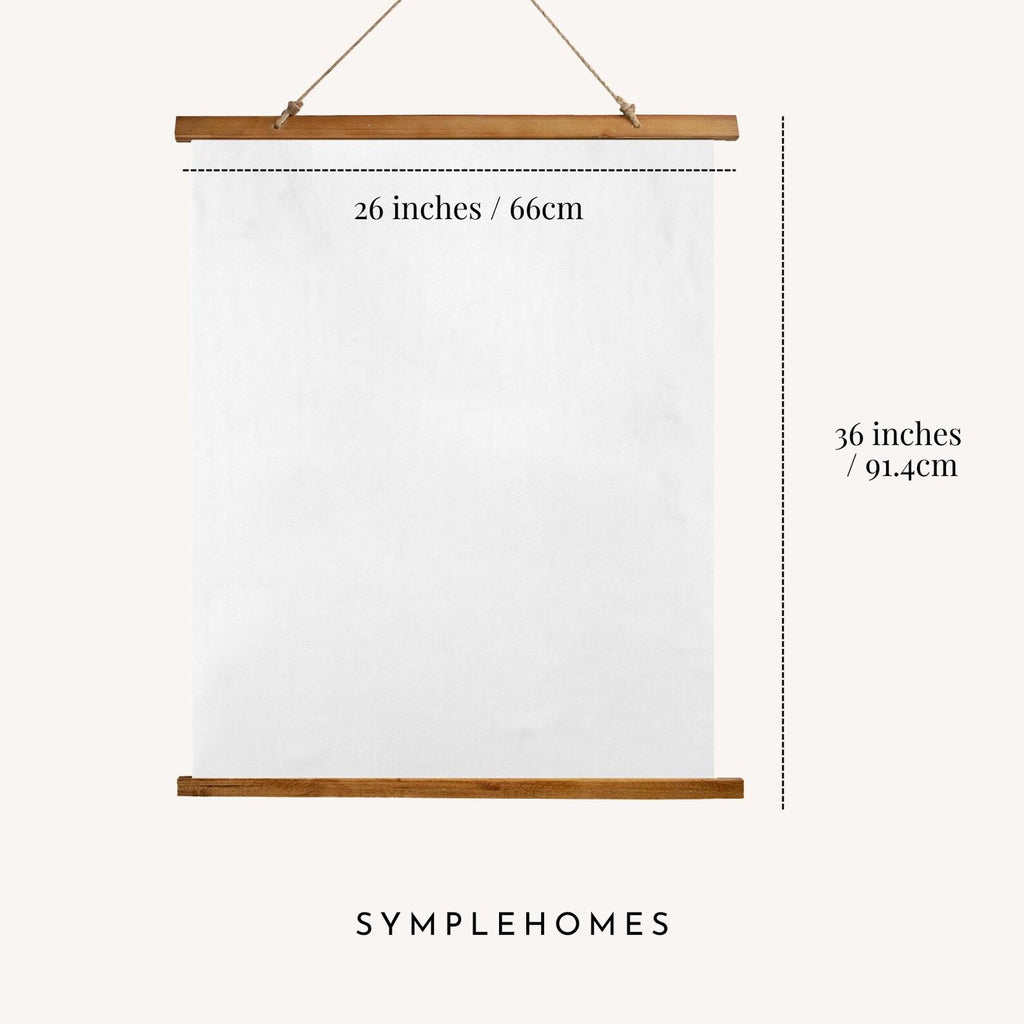 Boho-Chic Neutral Landscape Tapestry – Soft Watercolor Botanical Print